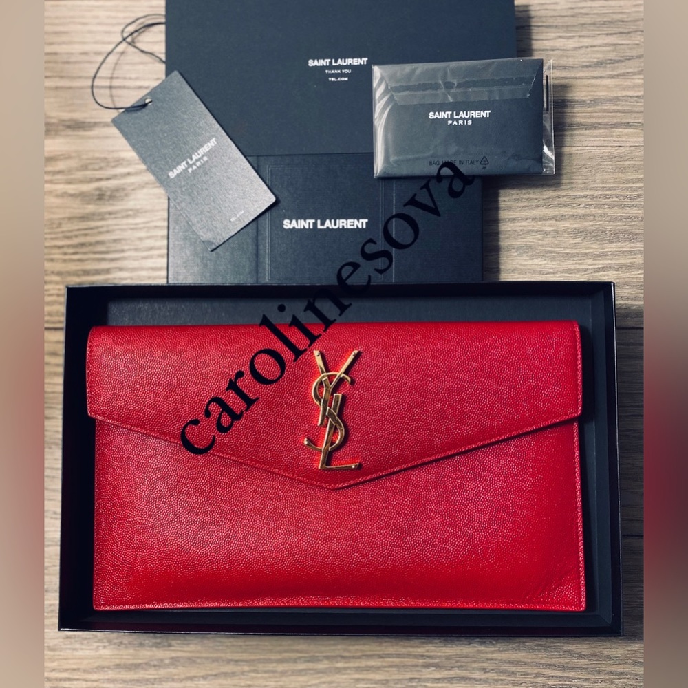 Authentic Saint Laurent YSL clutch medium